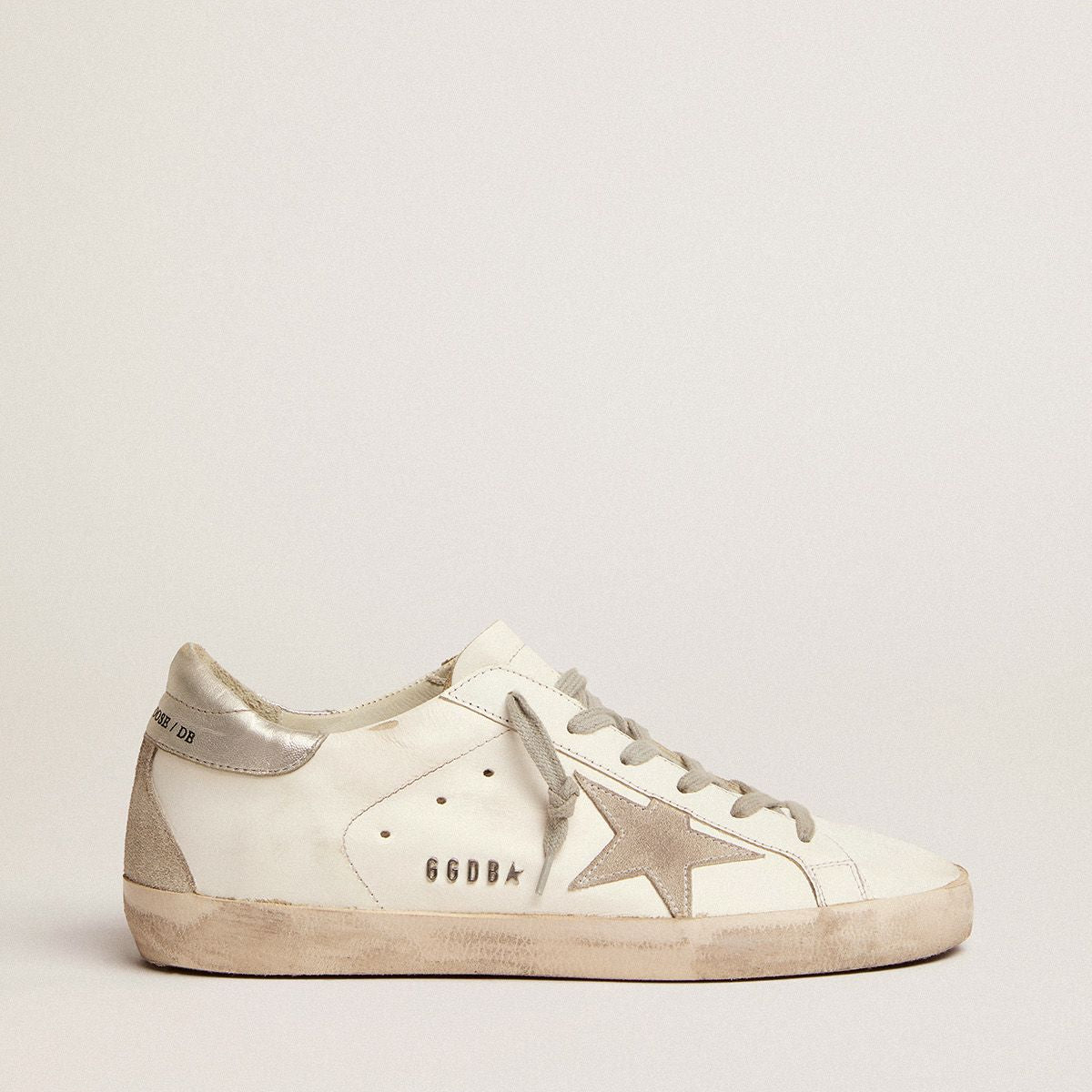 GG Super-Star sneakers with silver-coloured heel tab and metal stud lettering