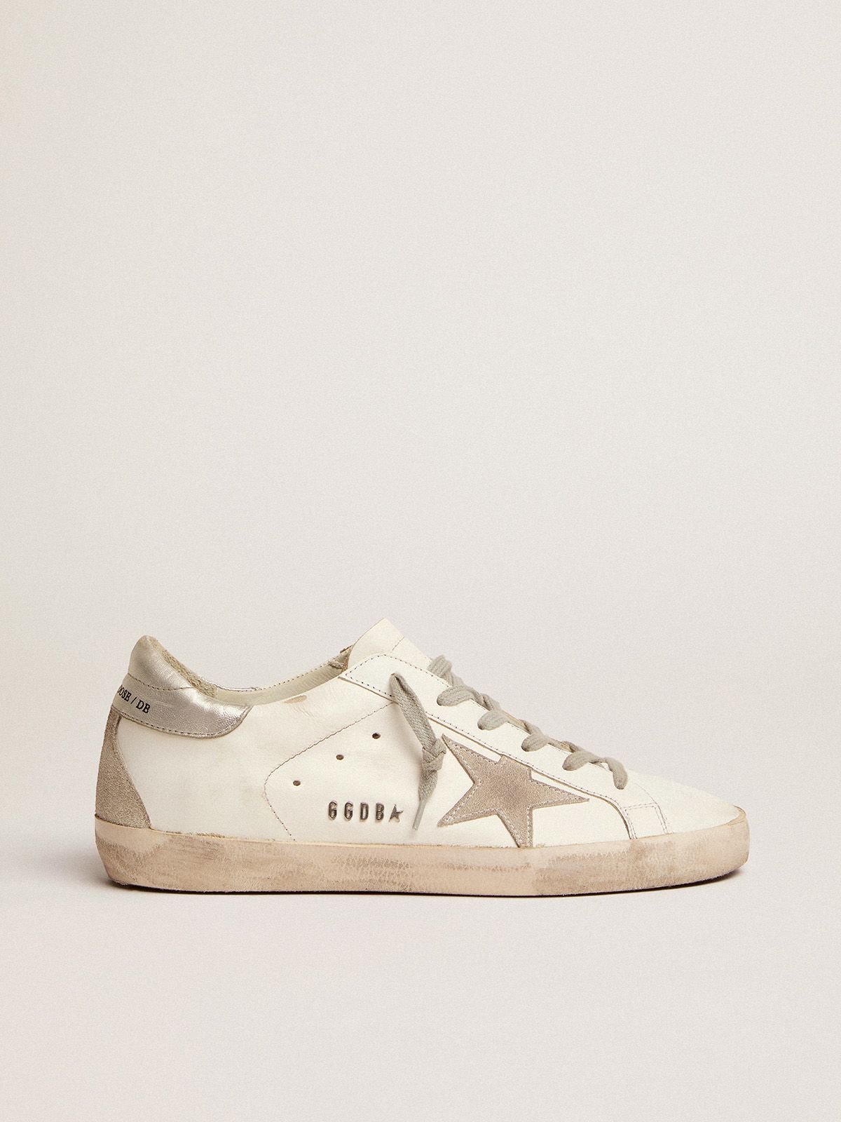 GG Super-Star sneakers with silver-coloured heel tab and metal stud lettering