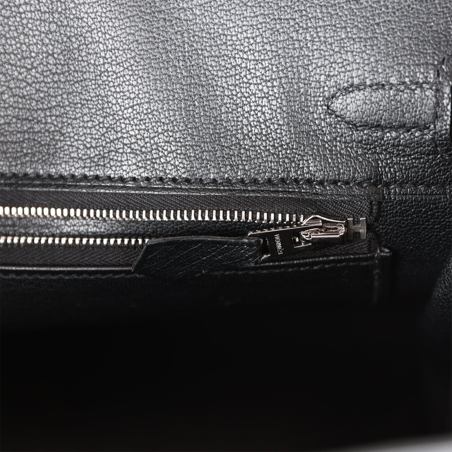 Hermès Birkin 25 Black Ostrich Palladium Hardware