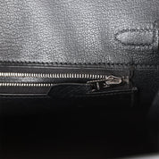 Hermès Birkin 25 Black Ostrich Palladium Hardware