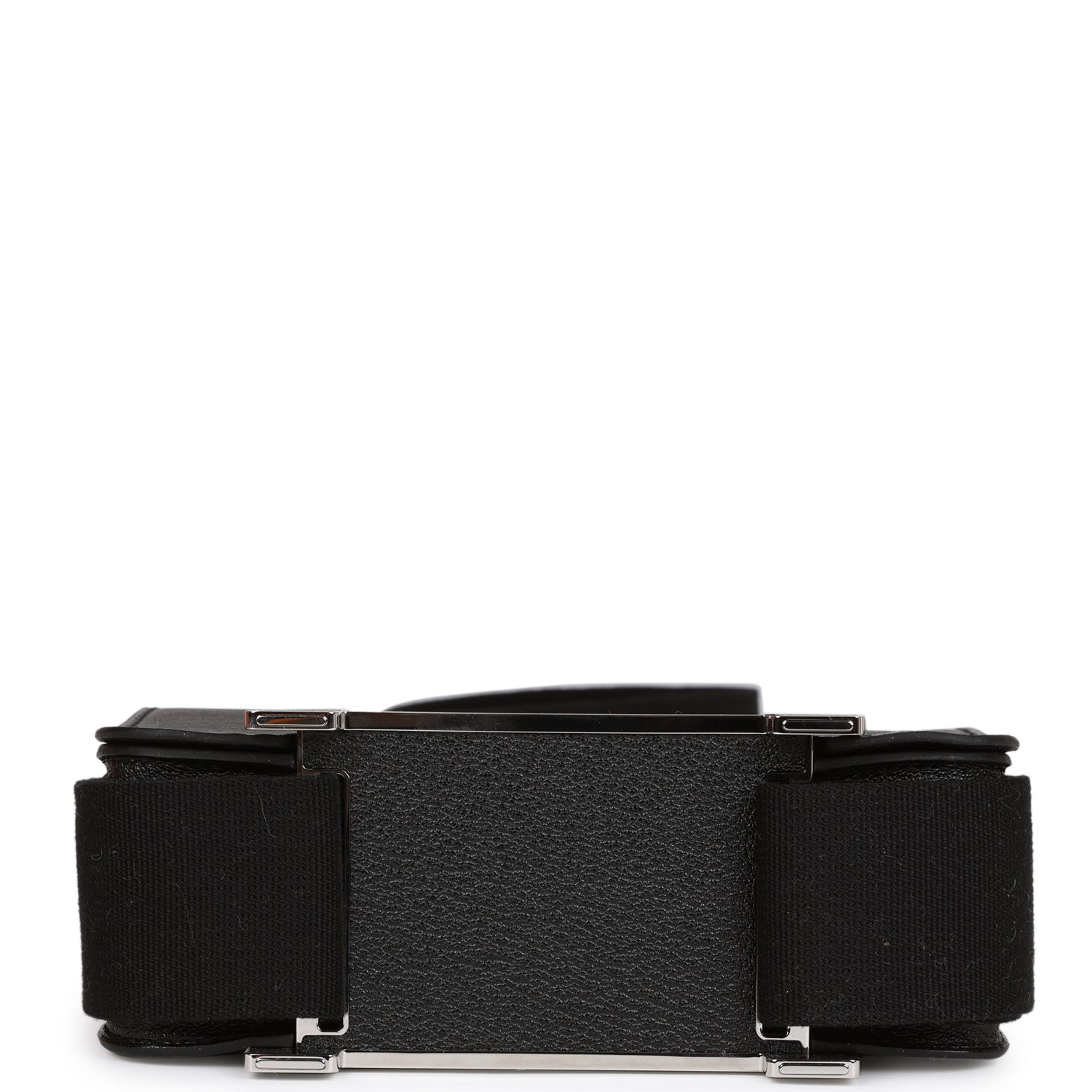 Hermès Geta Black Chevre Palladium Hardware