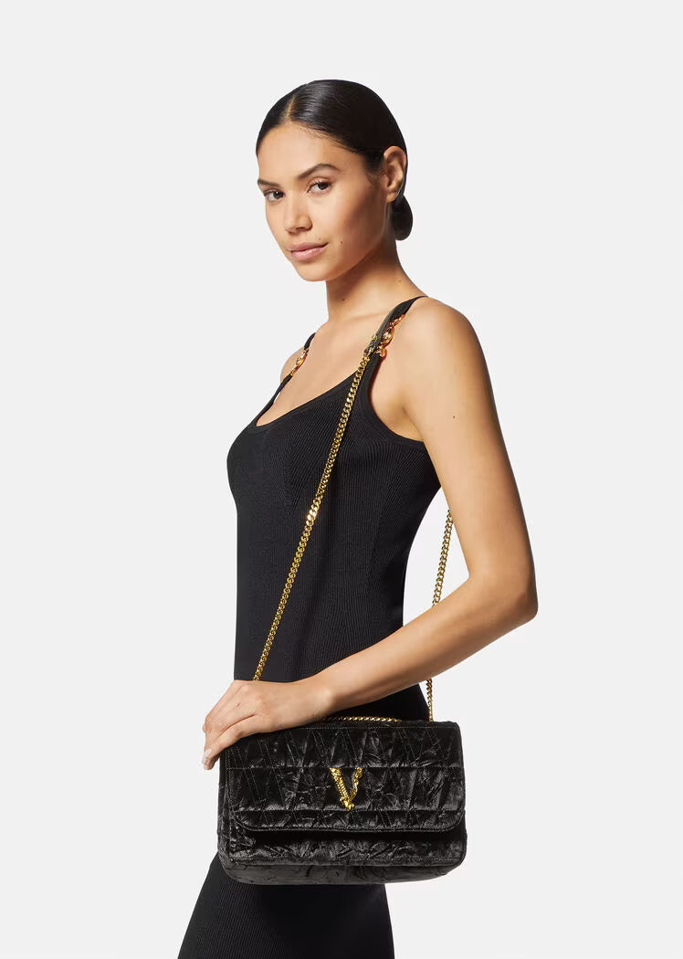 Virtus Velvet Shoulder Bag