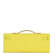 Hermès Kelly Cut Lime Swift Gold Hardware