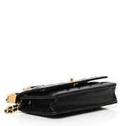 Caviar Quilted Twist Your Buttons Wallet On Chain WOC Black