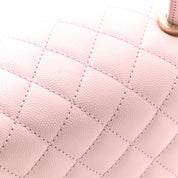 Caviar Quilted Small Coco Handle Flap Light Pink