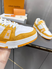 L TRAINER LEATHER LOW TRAINERS YELLOW