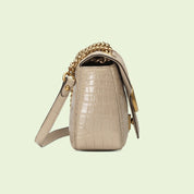 GG Marmont small crocodile shoulder bag