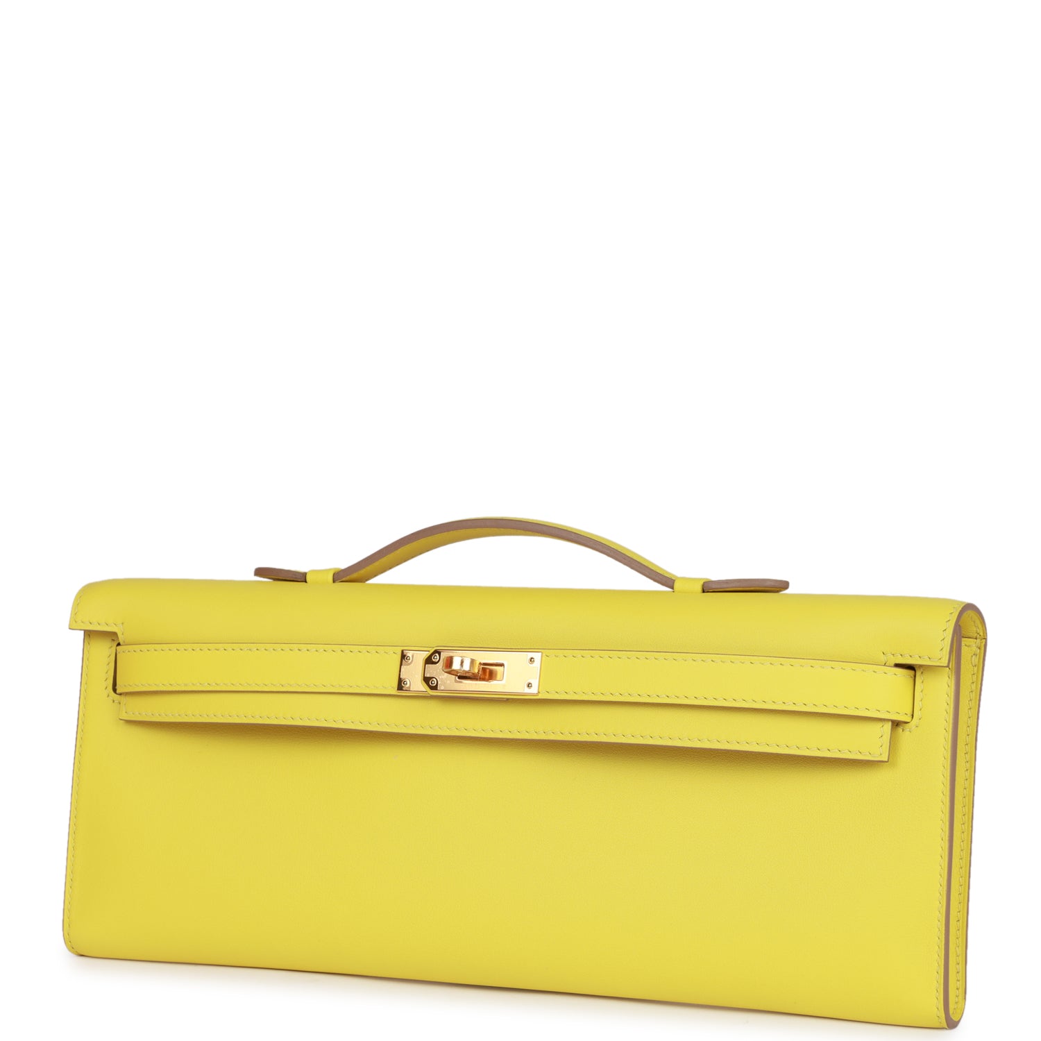 Hermès Kelly Cut Lime Swift Gold Hardware