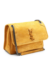 YSL Niki Medium Chain Bag in Suede