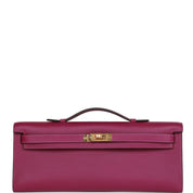 Hermès Kelly Cut Anemone Swift Gold Hardware