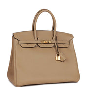 Hermès Birkin 35 Trench Clemence Gold Hardware