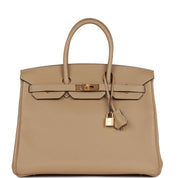 Hermès Birkin 35 Trench Clemence Gold Hardware