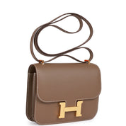 Hermès Constance 18 Etoupe Epsom Gold Hardware