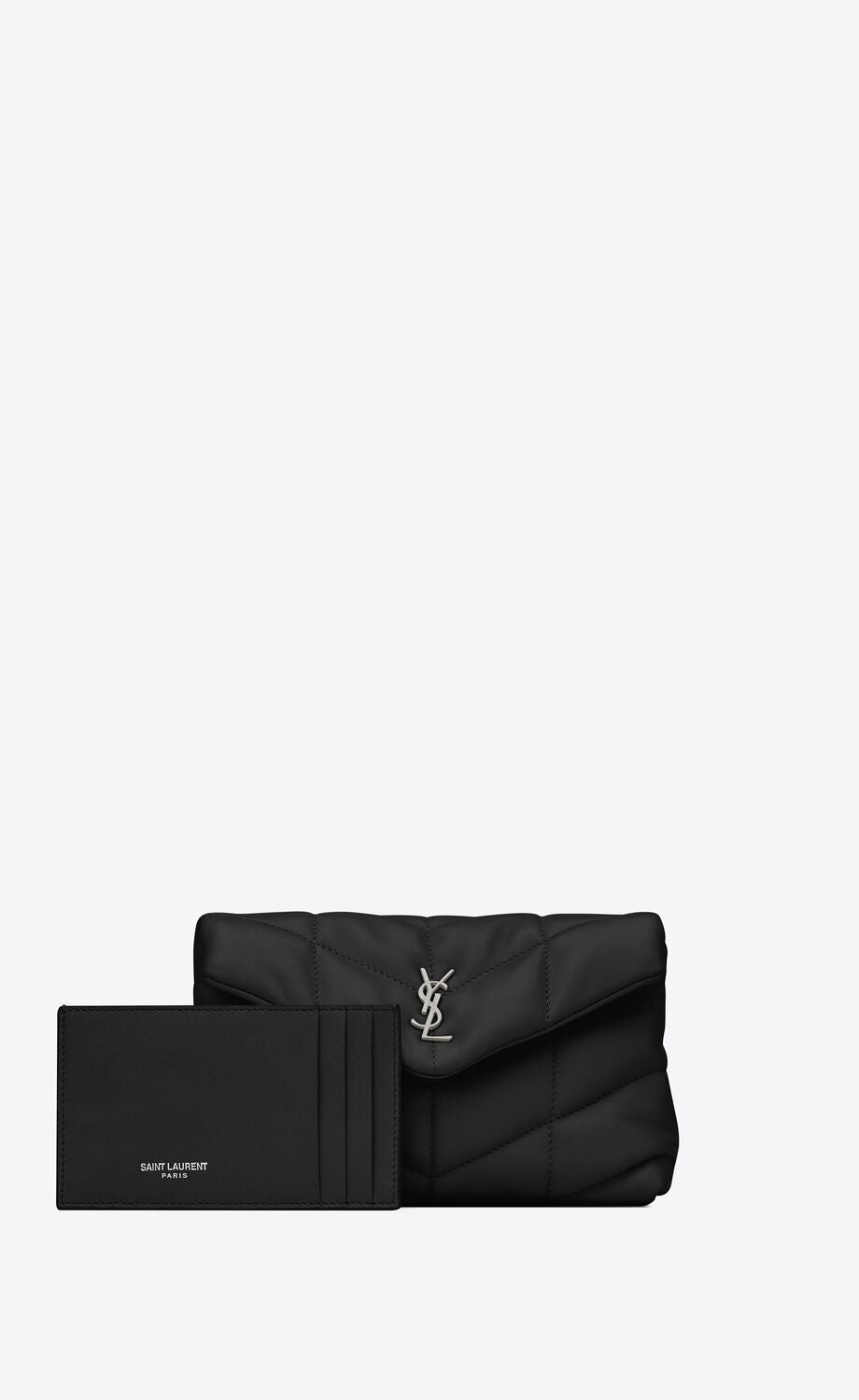 YSL Puffer Small Pouch in Quilted Lambskin