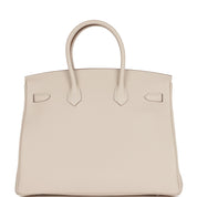 Hermès Birkin 35 Craie Togo Palladium Hardware