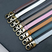 8-color luxury CD multi-color pebbled pattern belt