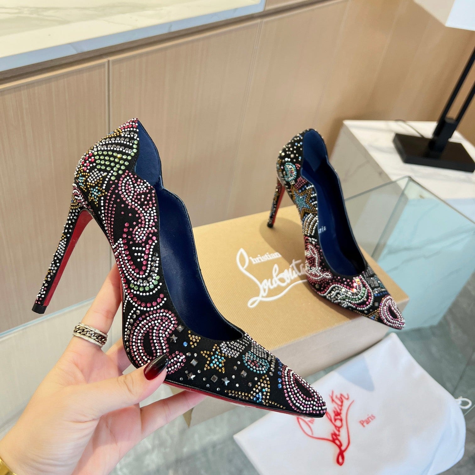 Chris Lou new arrival women shoes heels  10.5cm