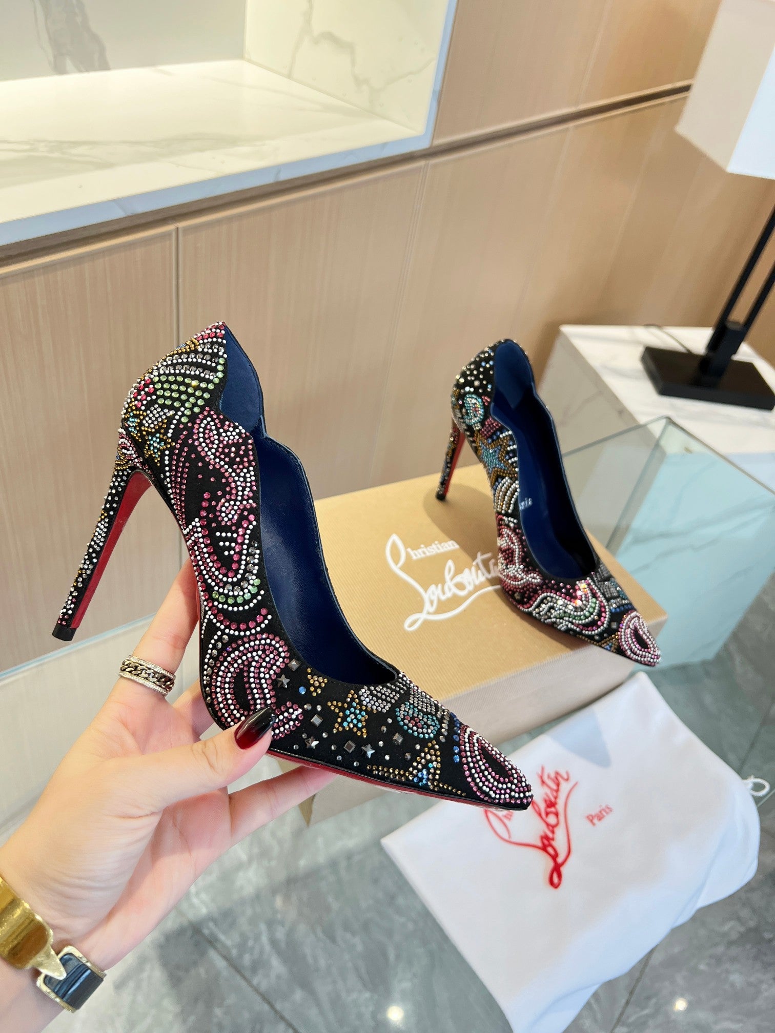 Chris Lou new arrival women shoes heels  10.5cm