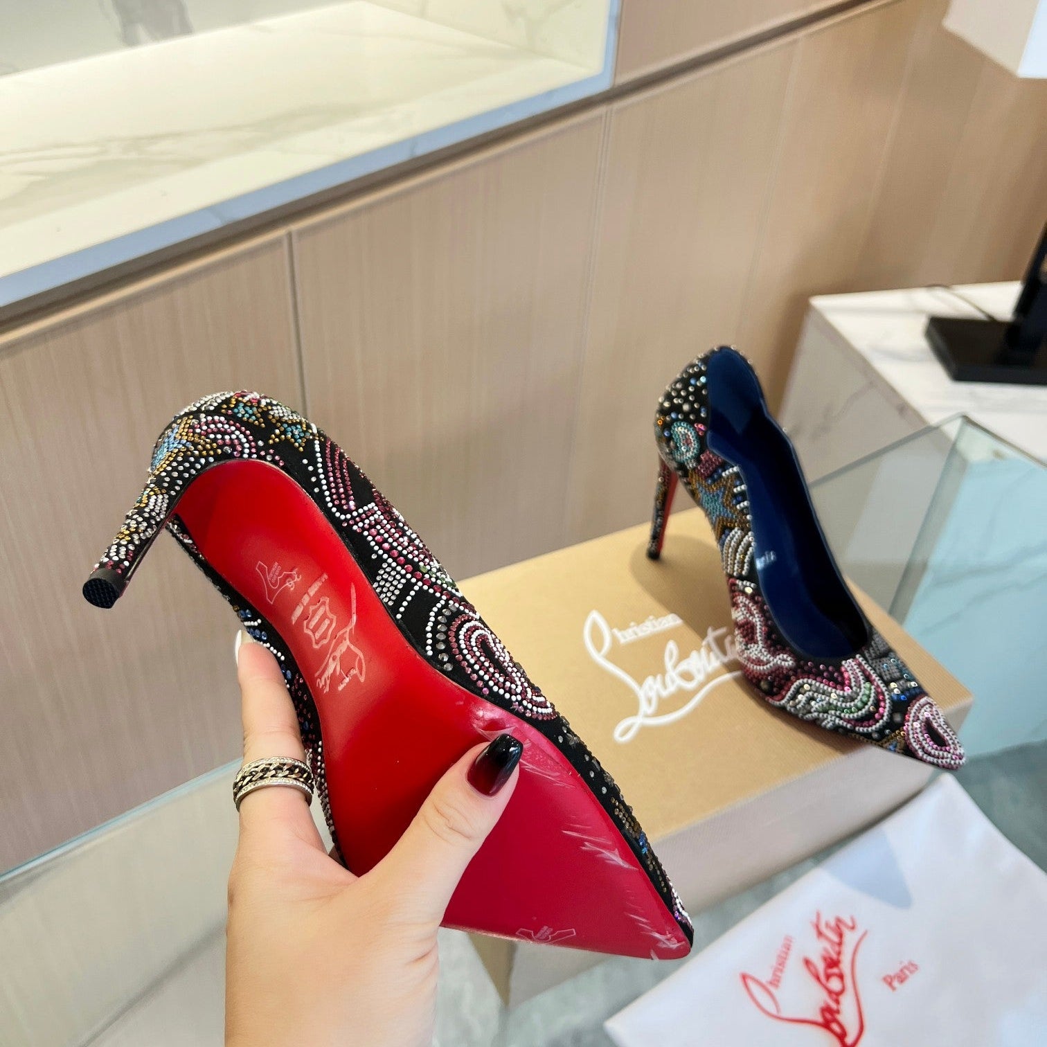 Chris Lou new arrival women shoes heels  10.5cm