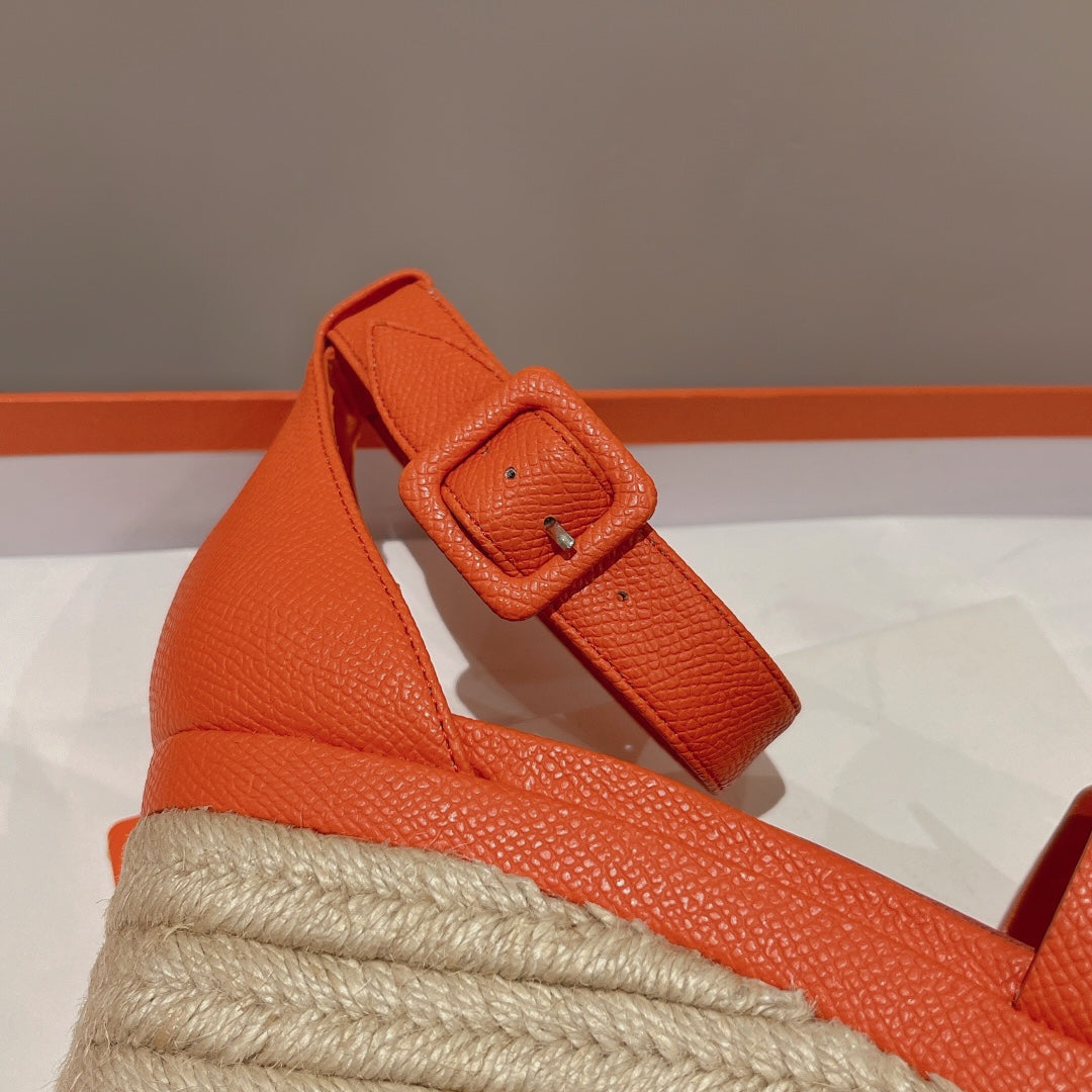 H Doll 40 Espadrilles Orange For Women 1.6in/4cm