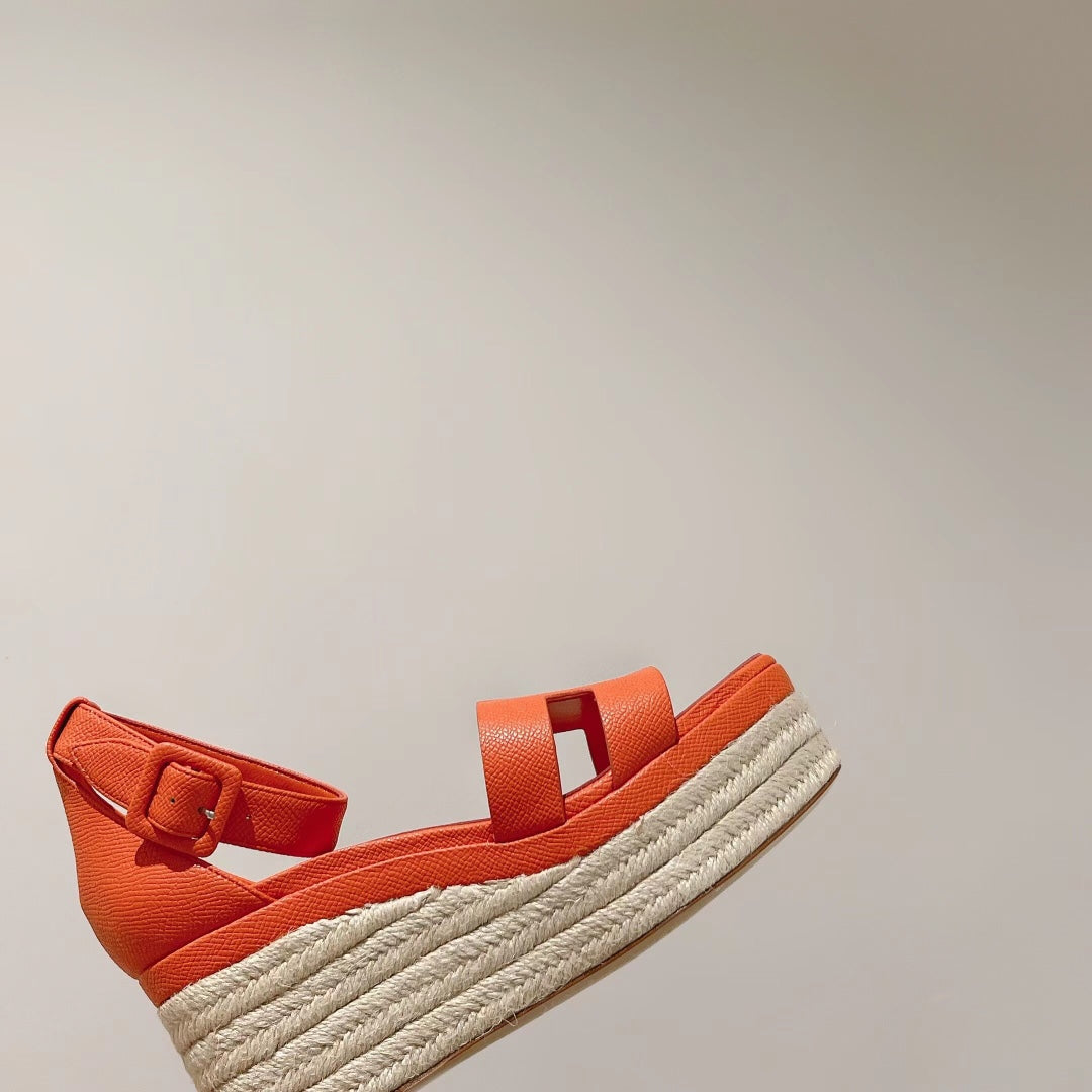 H Doll 40 Espadrilles Orange For Women 1.6in/4cm