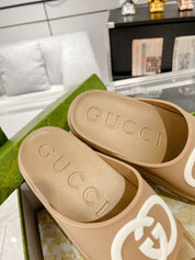 GG new arrival  men and women slippers heels 5 cm 