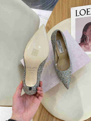 Jc Love 85mm Glitter Fabric Pumps