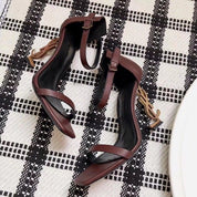 Saint Opyum 110mm Sandals Burgundy Leather