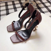 Saint Opyum 110mm Sandals Burgundy Leather