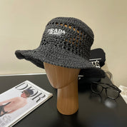 Multi-colour hand-woven breathable fisherman's hat