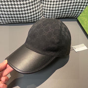 2024 New Canvas Patchwork Leather Duck Cap