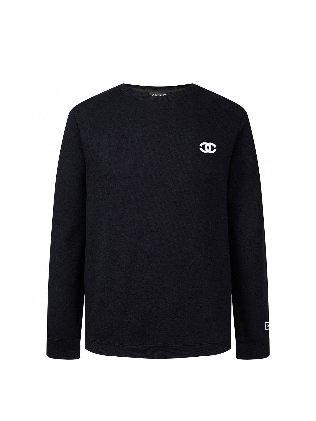 Embroidered crew neck sweatshirt