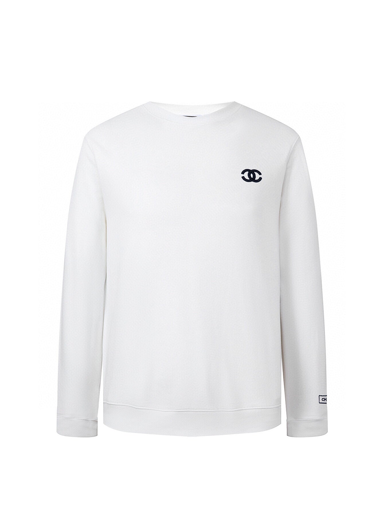 Embroidered crew neck sweatshirt