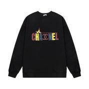 Colorful lettering crew neck shirt