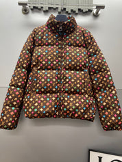 FW24 colorful old flower down jacket