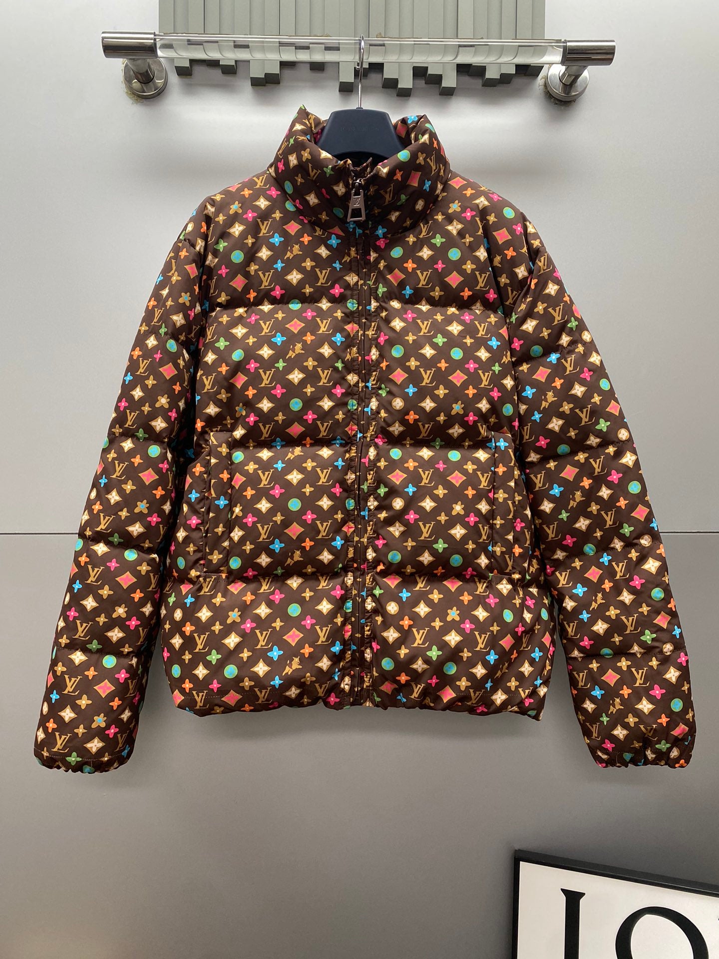 FW24 colorful old flower down jacket