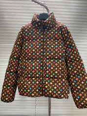 FW24 colorful old flower down jacket