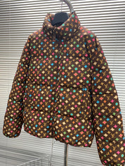 FW24 colorful old flower down jacket