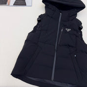 24 New Triangle Tab Hooded Down Jacket Vest