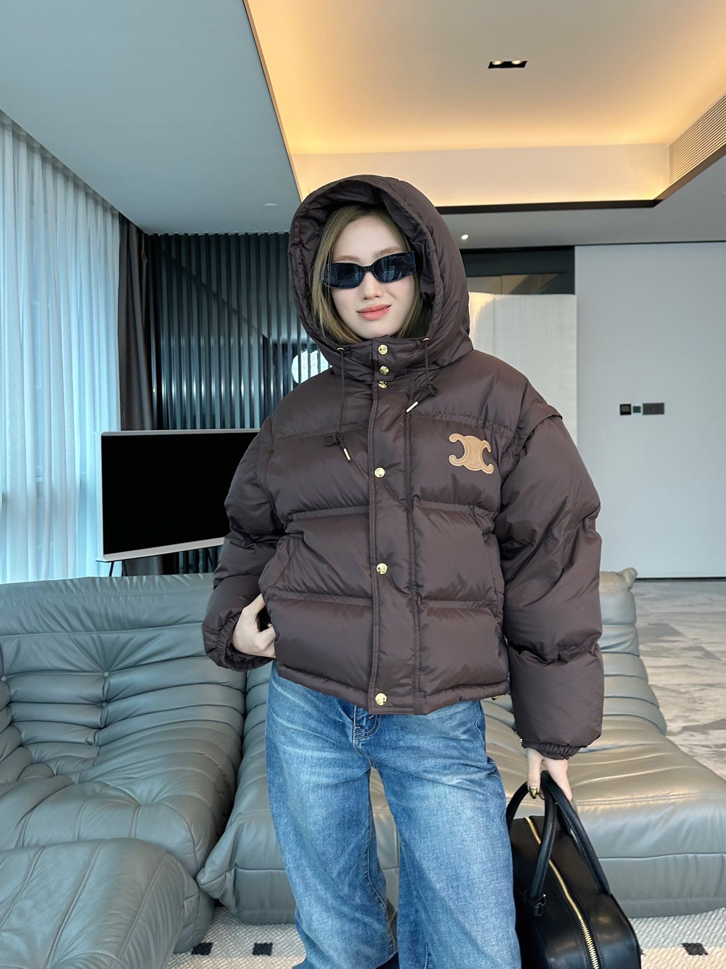 CE Arc de Triomphe long-sleeved puffer jacket