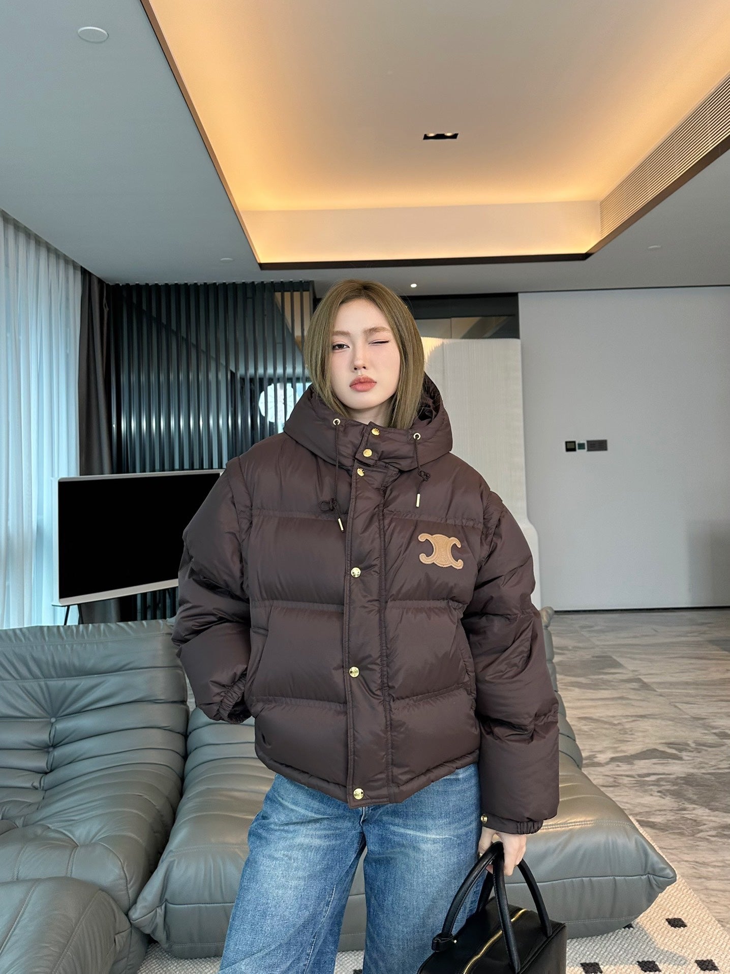 CE Arc de Triomphe long-sleeved puffer jacket