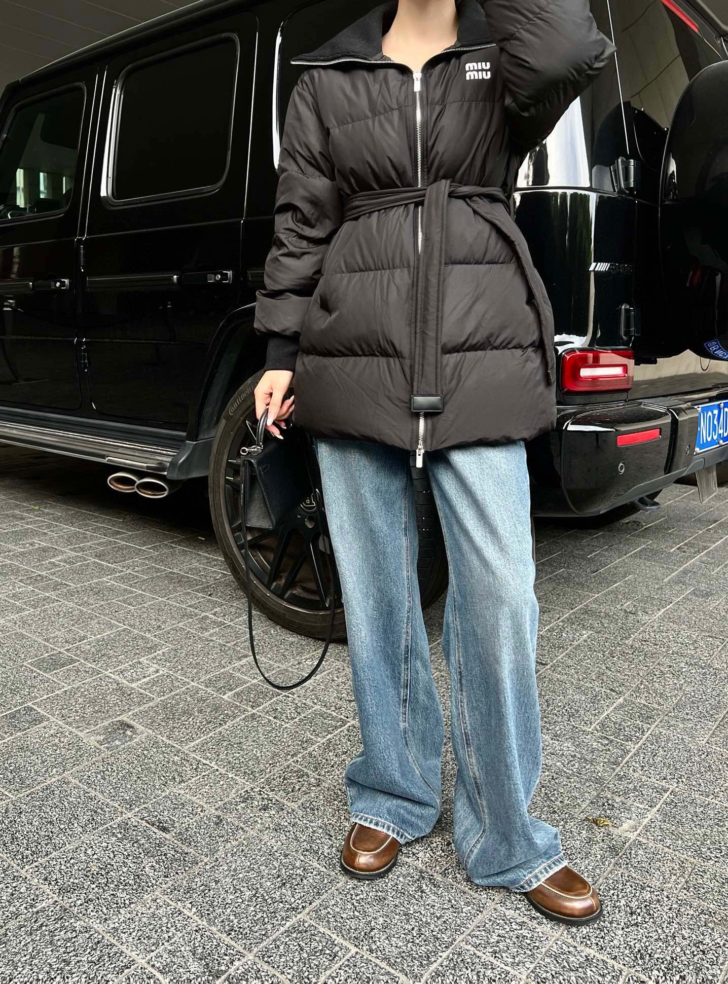 Miu's midi puffer jacket